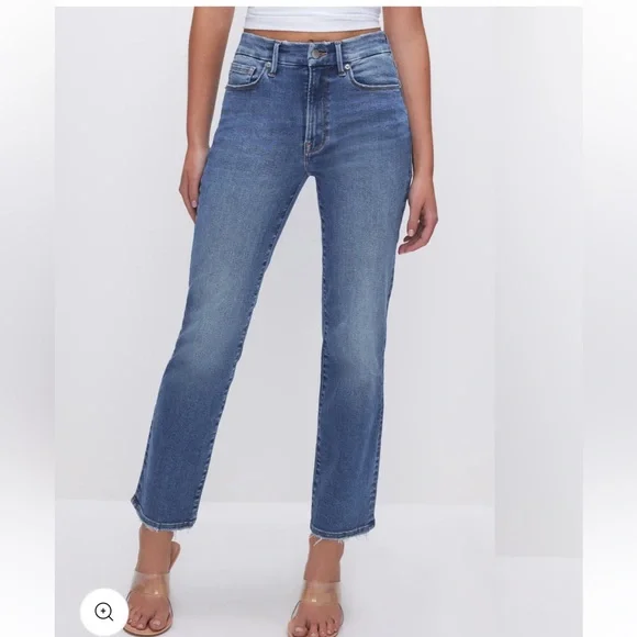 Good American Always Fits Good Legs Straight Jeans - Picture 2 of 6
